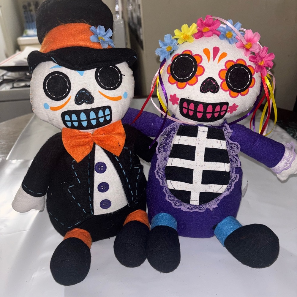 Day of the Dead Skeleton Plush Toy Set 13”